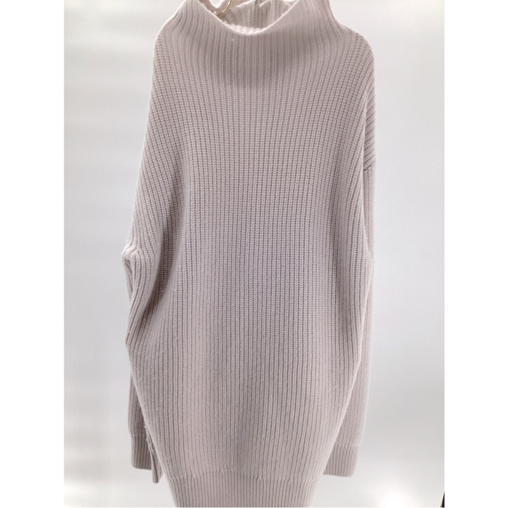 Quince Women's Merino Wool Oversized Turtleneck Sweater Silver Birch S NEW